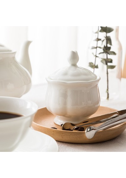 Britanya Retro Stil Şeker Kase Kapak Cafe Restoran Ev Kahve Makinesi Araçları Aksesuarları Şeker Küp Jar Saf Beyaz Pot | (Yurt Dışından) fiyatları