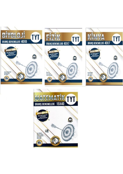 TYT Sarmal Deneme Biyoloji (40*6) - Fizik (40*7) - Kimya (40*7) - Matematik(15*40) Denemeler