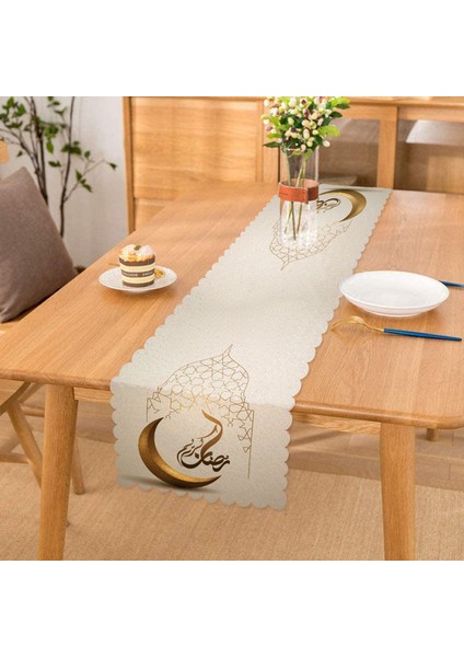 Real Homes Hilal Tasarımlı Ramazan Motifli Modern Runner & Kırlent Kılıfı Seti indirimleri