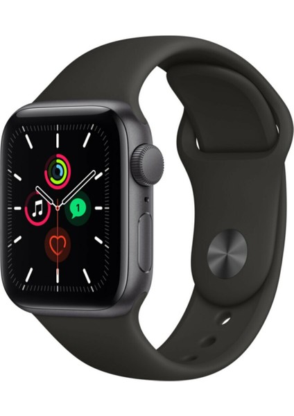 Watch 1 2 3 4 5 6 Se 44MM Yumuşak Pürüzsüz Siyah Klasik Kordon