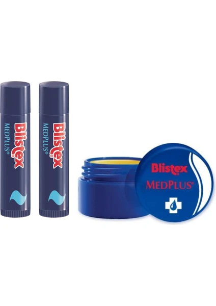 Kuru ve Çatlamış Dudaklara Onarıcı ve Ferahlatıcı Dudak Bakım Kremi- Med Plus Stick 4.25g +Kuru ve Çatlamış Dudaklara Onarıcı ve Ferahlatıcı Dudak Bakım Kremi (kavanoz) Medplus Jar 7 Ml