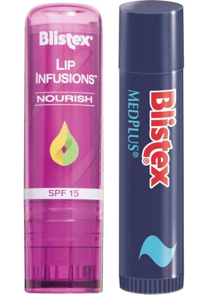 Pürüzsüz Dudaklar Besleyici Lip Infusions Nourish+Kuru ve Çatlamış Dudaklara Onarıcı Medplus Stick