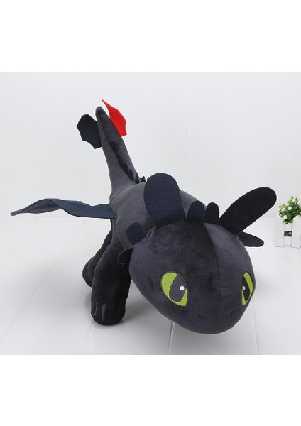 Ejderhanı Nasıl Eğitirsin Gecenin Öfkesi Dragon Siyah ve Beyaz 25 cm Peluş