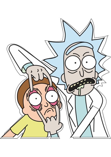 Rick And Morty Oto Araç Sert Zemin Sticker