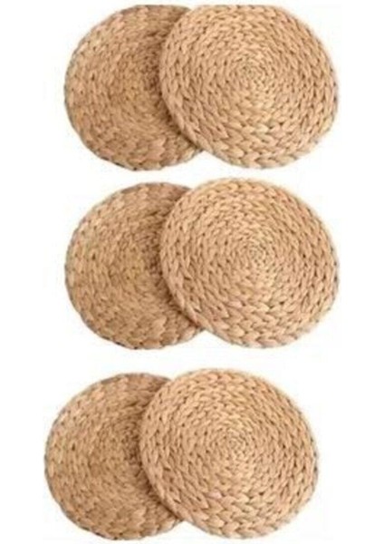 Amerikan Servis Hasır Supla Örme Bambu 6 Adet