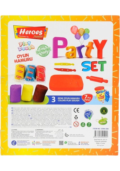 Apiko Shop Heroes Party Mini Set Oyun Hamuru, Parti Süsü Yapma Oyun Hamuru 7 Parça