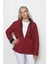 Kadın Bordo Içi Polar Mont 4