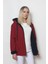 Kadın Bordo Içi Polar Mont 5