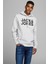Hood Corp Logo Erkek Gri Kapüşonlu Sweatshirt 1