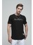 Trend Future Nakışlı Eteği Oval Slim Fit Erkek Tshirt 3