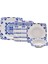 Ethnic Blue 24 Parça Kare Porselen Yemek Takımı 1