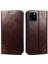 Apple iPhone 11 Pro Için 055 Serisi Çizilmeye Düşmeye Dayanıklı Pu Deri+Tpu Cüzdan Tasarımlı Standlı Telefon Kılıfı - Koyu Kahverengi (Yurt Dışından) 1