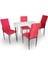 Premium - Gözde Mutfak Masa Takımı - Kırmızı 1