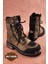 Olive Leather Kadın Bot & Bootie HD07770321 1