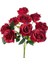 Yapay Çiçek 9 Güllü Büyük Boy Demet 40CM Bordo 1