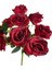 Yapay Çiçek 9 Güllü Büyük Boy Demet 40CM Bordo 2
