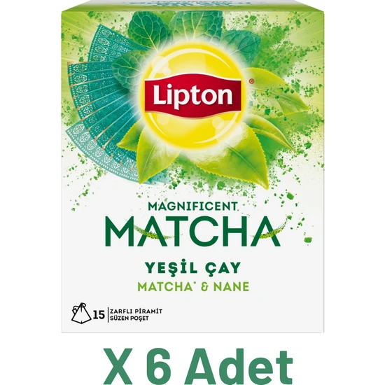 Lipton Matcha Nane bardak Poşet Bitki ve Meyve Çayı 15'li x 6