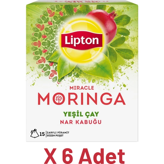 Lipton Moringa Bardak Poşet Bitki ve Meyve Çayı 15'li x 6