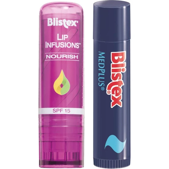 Blistex Pürüzsüz Dudaklar Besleyici Lip Infusions Nourish+Kuru ve Çatlamış Dudaklara Onarıcı Medplus Stick