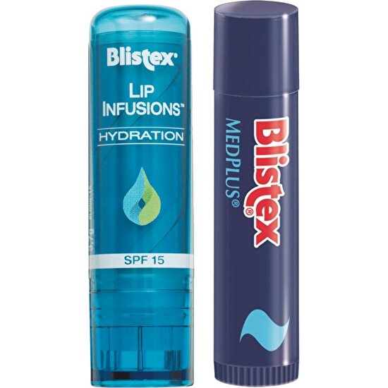 Blistex Uzun Süreli Nemlendirici Lip Infusions Hydration+Kuru ve Çatlamış Dudaklara Onarıcı Medplus Stick