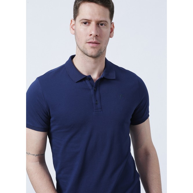 Fabrika Polo Yaka Düz Lacivert Erkek T-Shirt LEGOLAS Y