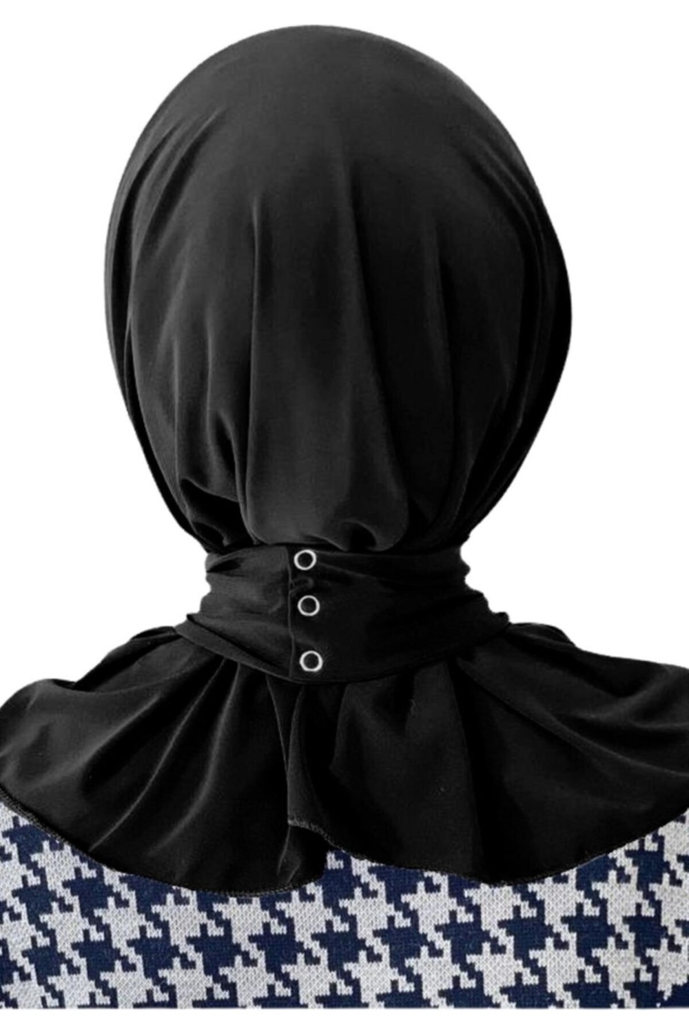 Moda Mevsimi Çıt Çıt Hazır Eşarp Çıtçıtlı Hijab Hazır Eşarp Bordo görsel 5