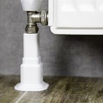 PartiAsya 10 Adet  Beyaz Petek Radyatör Ayarlı Boru Gizleme Ayağı 14 cm 20 cm 6 cm Ayar