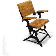 Entema Doğal Ağaç Masif Sandalye Konforlu Sandalye ( Metal Ayak )