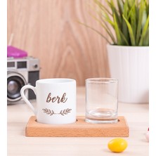 Hediye Dükkanı Kişiye Özel  Erkeklere Hediye Ahşap Sunumlu Türk Kahvesi Fincanı