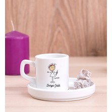 Hediye Dükkanı Kişiye Özel  Hemşire Karikatürü Concept Türk Kahvesi Fincanı