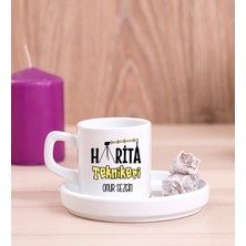 Hediye Dükkanı Kişiye Özel  Harita Teknikeri Concept Türk Kahvesi Fincanı