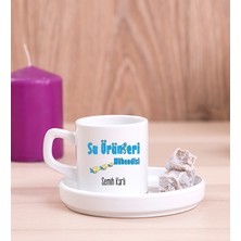 Hediye Dükkanı Kişiye Özel  Su Ürünleri Mühendisi Concept Türk Kahvesi Fincanı