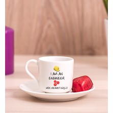 Hediye Dükkanı Kişiye Özel  Mühendis Porselen Türk Kahvesi Fincanı