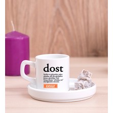 Hediye Dükkanı Kişiye Özel  Dost Kelime Anlamı Concept Türk Kahvesi Fincanı