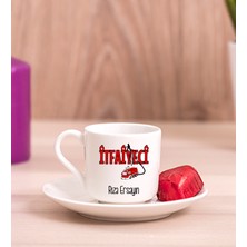 Hediye Dükkanı Kişiye Özel  Itfaiyeci Porselen Türk Kahvesi Fincanı