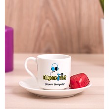 Hediye Dükkanı Kişiye Özel  Odyometrist Porselen Türk Kahvesi Fincanı