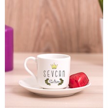 Hediye Dükkanı Kişiye Özel  Evimizin Sultanı Porselen Türk Kahvesi Fincanı