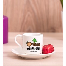 Hediye Dükkanı Kişiye Özel  Orman Mühendisi Porselen Türk Kahvesi Fincanı