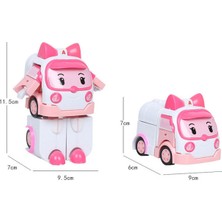 Easytoy 2 Adet Silverlit Robocar Kore Anime Figürü Robot Çocuk Karikatür Oyuncaklar(Yurt Dışından)