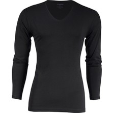 Cansoy Uzunkol V Yaka Siyah Tshirt (351)
