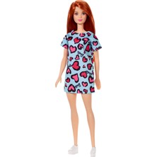 Barbie Şık Barbie Mavi Kalpli Elbise T7439 GHW48