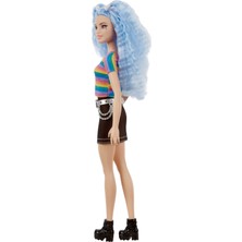 Barbie Büyüleyici Parti Bebekleri (Fashionistas) Bebek, Siyah Etekli, Mavi Saçlı Grb61