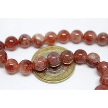 Yaşam Tohumu Çilek Kuvars Taşı 8mm/5 Adet