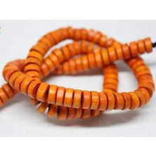 Yaşam Tohumu Ahşap Dizi Rondela Turuncu