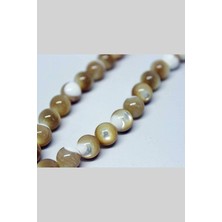 Yaşam Tohumu Sedef Taşı Dizi 8mm (Karamel)