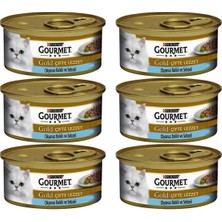 Gourmet Gold Çifte Lezzet Okyanus Balığı ve Sebzeli Kedi Konservesi 85 gr x 6 Adet