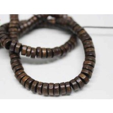 Yaşam Tohumu Ahşap Dizi Rondela Koyu Kahverengi