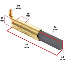 Icanpares Vestel Metal Yuvalı Çamaşır Makinesi Motor Kömürü (13.5X5X40)