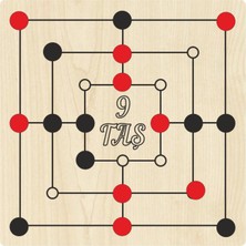 Ahtek Ahşap Kızma Birader + 9 Taş Akıl, Zeka, Strateji ve Beceri Oyunları Seti