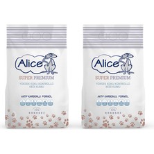 Alice Aktif Karbonlu Super Premium Topaklaşan Kedi Kumu 2X10 Lt (20 Litre)